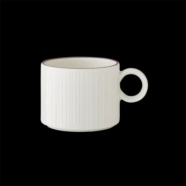 Espresso-Obere 8,5 cl Concorde farbiger Rand maroon