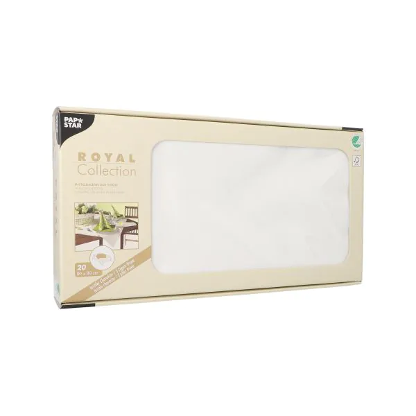 Tissue Mitteldecke 80 cm x 80 cm weiß 20 Stück