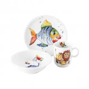 Kinder-Set 3 tlg. Bunte Tierwelt 