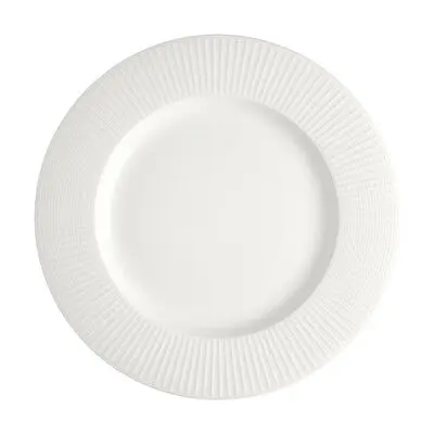 Gourmet Teller 28,5 cm flach Large Well Willow weiß