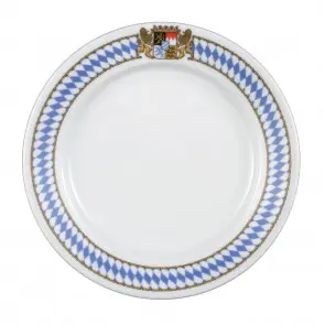 Teller flach Fahne 23 cm 1/2 dick Bayern-Serie  