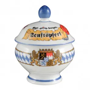 Senftöpfchen 0,18 l mit Deckel Bayern-Serie  