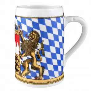 Bierkrug ohne Deckel 0,75 l Bayern-Serie 