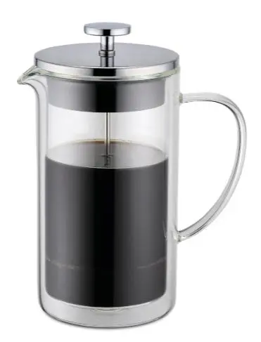 Pressfilterkanne Borosilikatglas doppelwandig 0,4 L