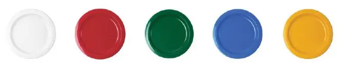 Teller flach 215 mm farbig PP