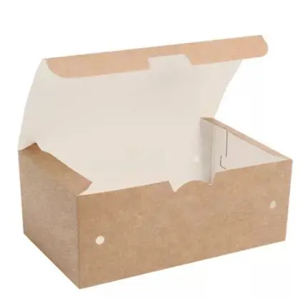 Fingerfood Box mittel braun mit Klappdeckel 50 Stück