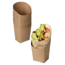 Wrapbecher braun unbeschichtet 50x65x97mm 50 Stück - Restposten