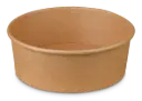 Salat-/Menüschale braun 185 mm rund ohne Deckel 50 Stück