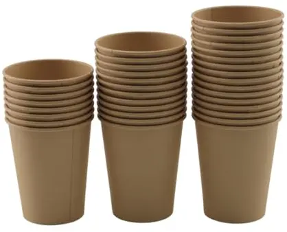 Trinkbecher Pappe braun 0,3 l Ø 9 cm · 11cm 50 Stück - 