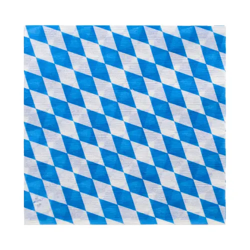 Motiv Servietten 1-lg. 1/4-Falz 33 cm x 33 cm "Bayerische Raute" 100 Stück 