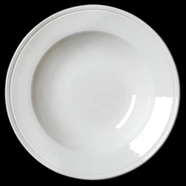 Teller tief 28,5 cm Fahne BEAD weiß 