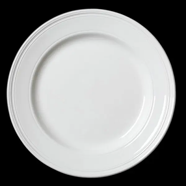 Teller flach 28,5 cm Fahne BEAD weiß 