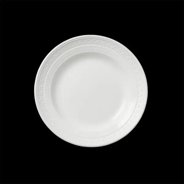 Teller tief 24 cm Fahne BEAD weiß Accent