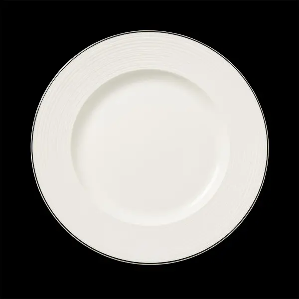 Teller flach 27 cm Fahne Concorde farbiges Band schwarz   