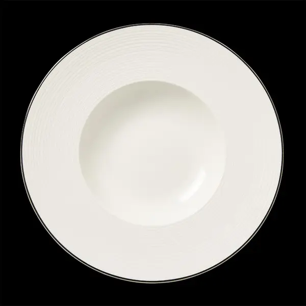 Teller tief 28,5 cm Fahne Concorde farbiger Band schwarz 