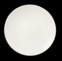 Teller flach 28 cm coupe Concorde farbiges Band maroon  