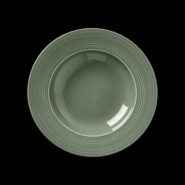 Teller tief 24 cm  Fahne Concorde Vollglasur grün