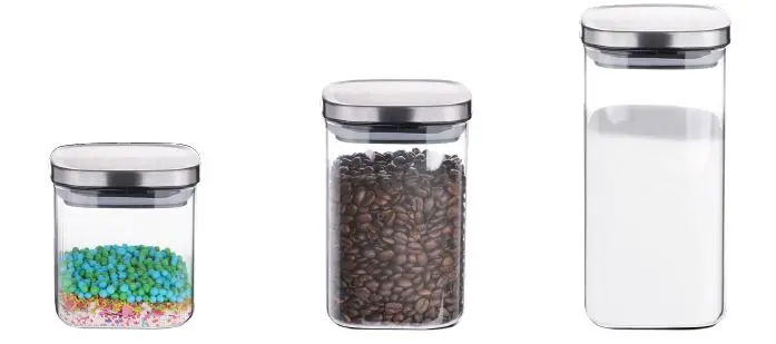 Vorratsdose aus Borosilikatglas rechteckig 1000 ml