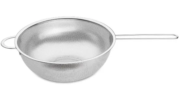 Sieb aus Edelstahl gelocht Ø 16 cm