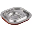 Transport-Steck-Deckel 1/4 GN mit roter Silikondichtung