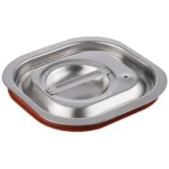 Transport-Steck-Deckel 2/3 GN mit roter Silikondichtung