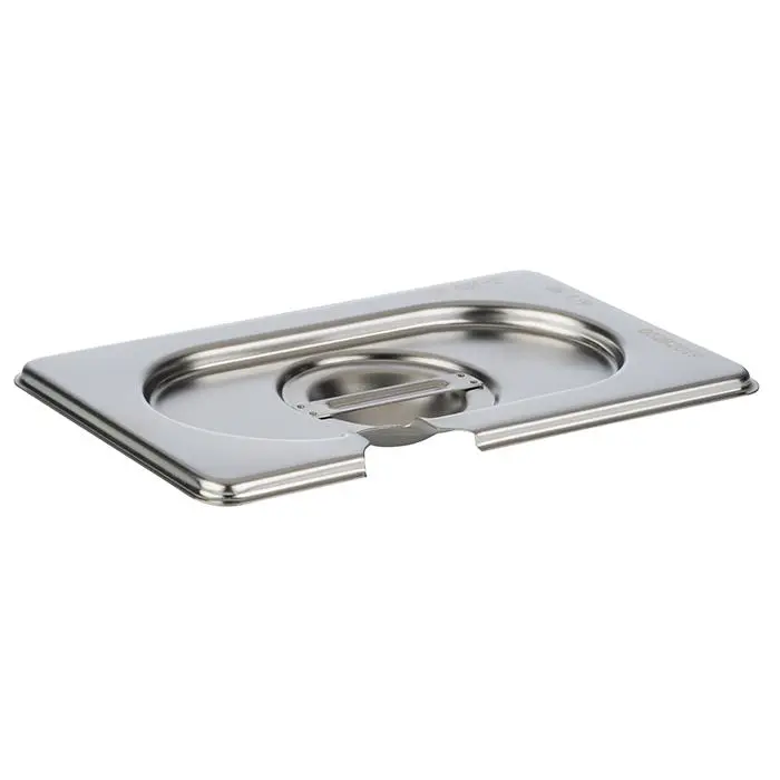 GN Deckel 1/4 mit Löffelaussparung Edelstahl  
