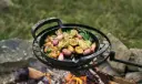 Grillpfanne rund 25 cm BBQ Outdoor aus Gusseisen schwarz - Restposten