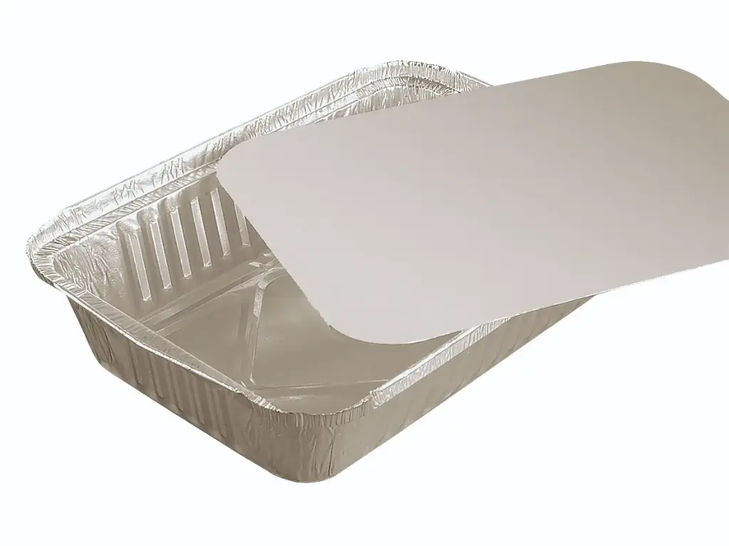 Deckel zu Schalen Alu eckig 928 ml  - 100 Stück 