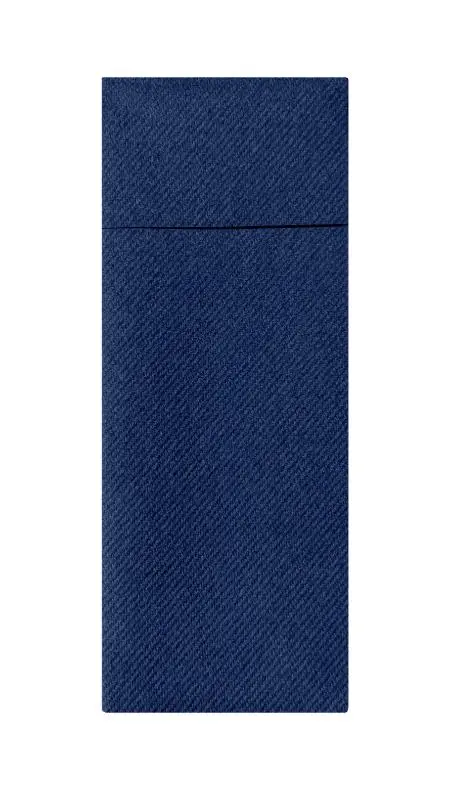 Besteckserviette AIRLAID 40 x 33 cm 1/8 Falz blau - 160 Stück