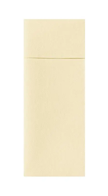 Besteckserviette AIRLAID 40 x 33 cm 1/8 Falz creme - 160 Stück  