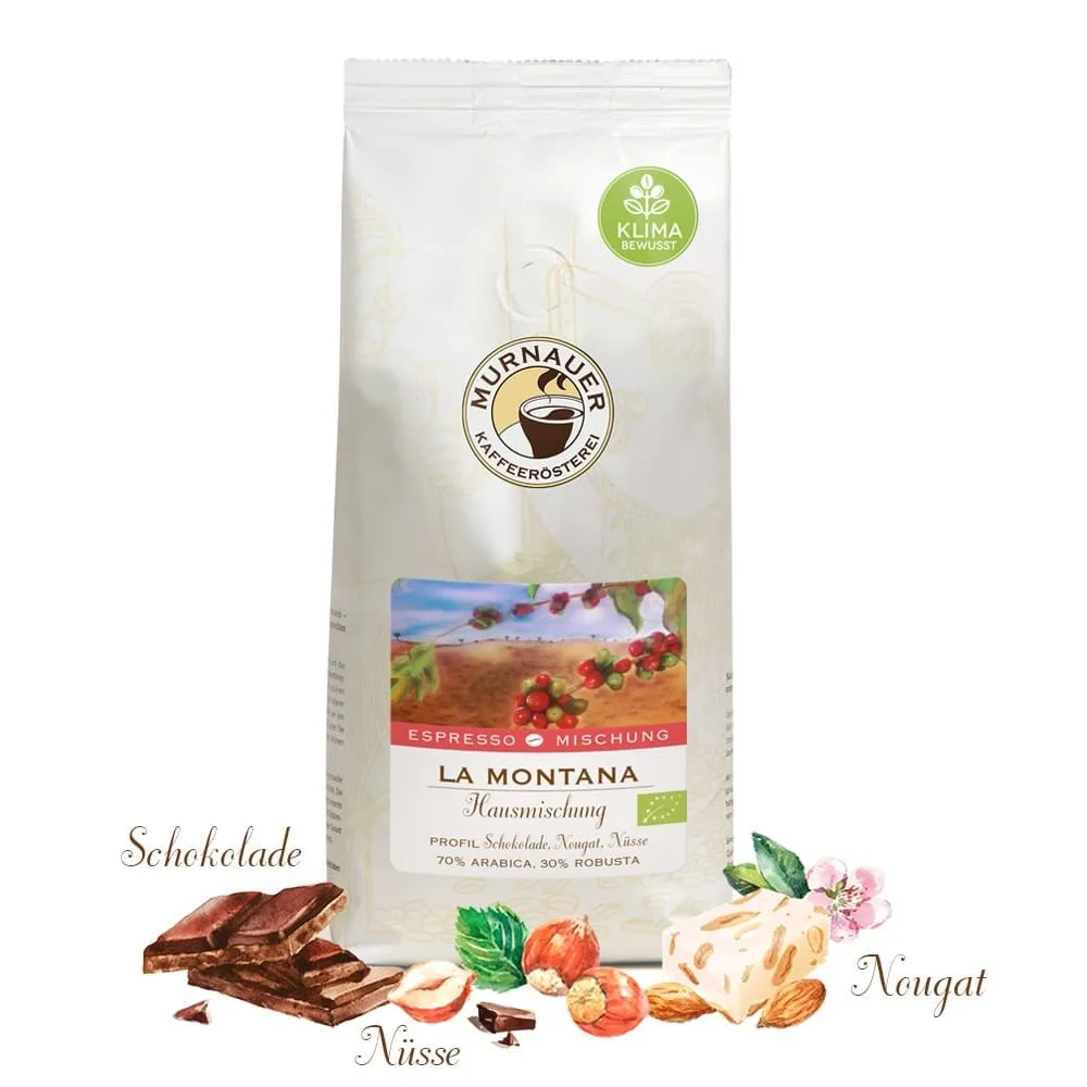 Kaffee - La Montana – Espresso Mischung – BIO - 250g ganze Bohne 