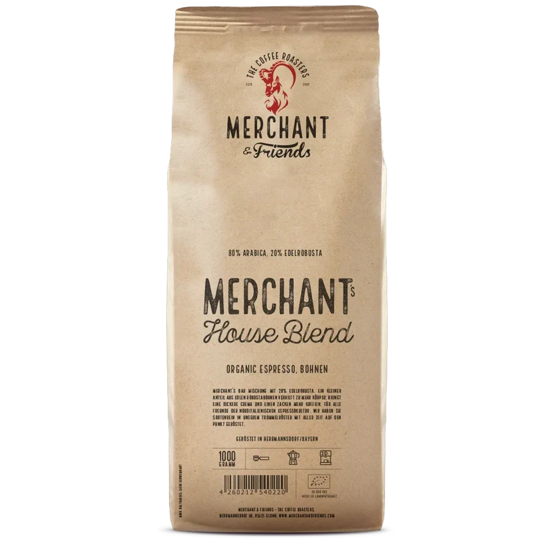 Kaffee - Merchant's House Blend – Espresso Mischung - 250g ganze Bohne   