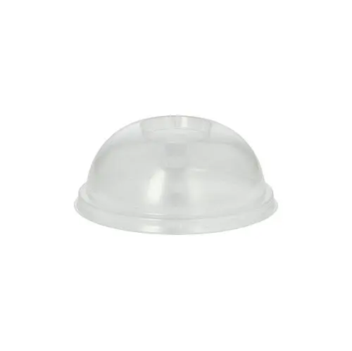 Dom-Deckel zu "Clear Cup" rund Ø 9,5 cm · 4,5 cm klar mit Lochung - 1000 Stück