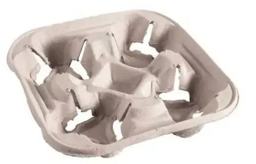 Chinet- Kaffeebecherhalter aus Pappe für 4 Becher - 250 Stück 