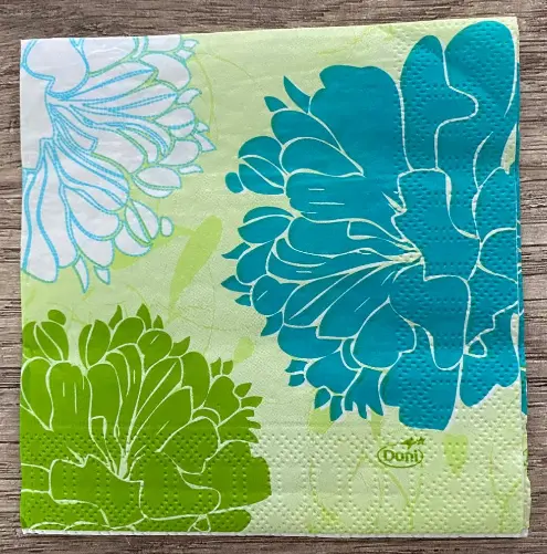 Servietten 3-lagig 1/4-Falz 33 cm x 33 cm Motiv bella green Motiv  - 250 Stück
