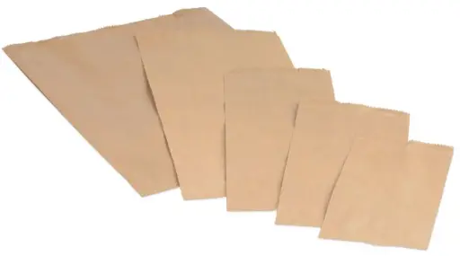 Papierfaltenbeutel braun