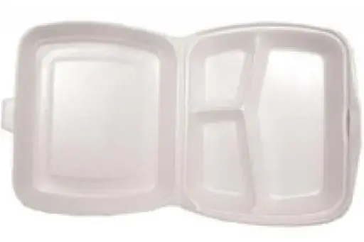 [PR/01832] Menübox / Lunchbox 3 tlg. HP 4 geschäumt weiß  200 Stück - Restposten