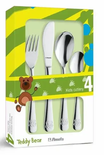 [PR/03735] Kinderbesteck Teddy Bear 4 tlg. im Etui