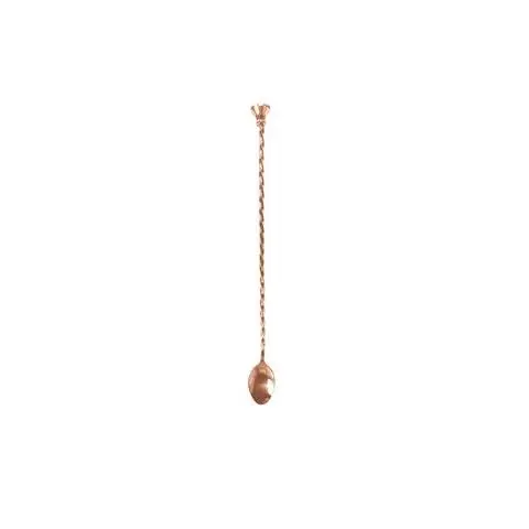 [PR/00114] Barlöffel / Cocktaillöffel  mit Stampfer 30 cm Edelstahl kupferfarben