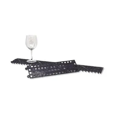 [PR/04182] Gläsermatte Streifen erweiterbar schwarz 9 x 30 cm 