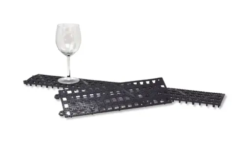 [PR/04182] Gläsermatte Streifen erweiterbar schwarz 