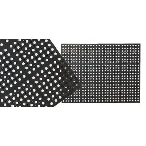 [PR/00060] Bodenmatte Gummi schwarz 91 x 91 cm