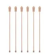[PR/04249] Cocktailrührstab-Set "Shaker" 6-tlg. Edelstahl kupferfarben 