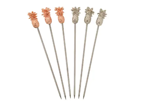 [PR/04250] Cocktailspieß-Set "Ananas" 6-tlg. 