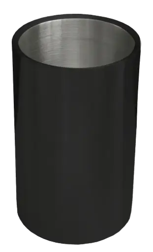 [PR/04357] Flaschenkühler Edelstahl schwarz 34 cm   