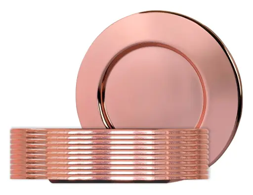 [PR/04389] Untersetzer Edelstahl kupferfarben 10er Set 