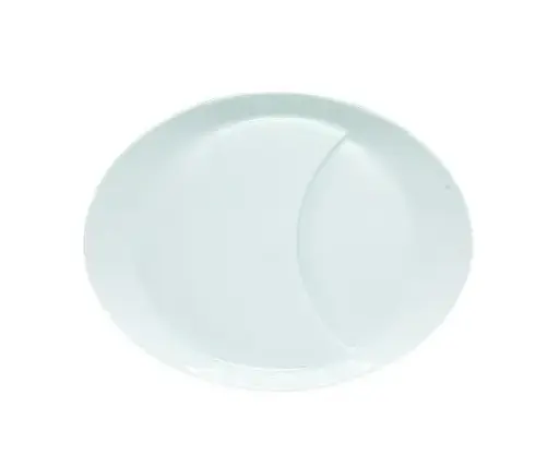 [PR/04468] Plateau Teller flach oval 22 cm weiß Form Signatur Schönwald - Restposten   