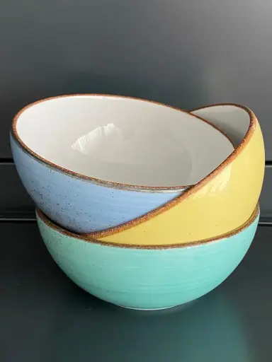 [PR/04482] Schale 15 cm gelb Form Rustic   - Restposten   