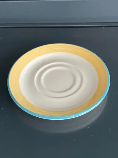 [PR/04484] Kombi - Untertasse 14,5 cm Rio Yellow mit Farbrand Steelite  - Restposten   