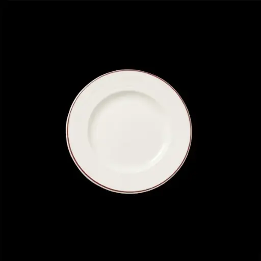 [PR/06939] Teller flach 16,5 cm  Fahne Concorde farbiges Band rot